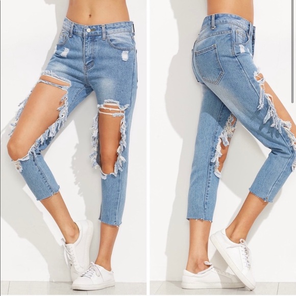 New! Mom jeans distressed skinny - Picture 4 of 7